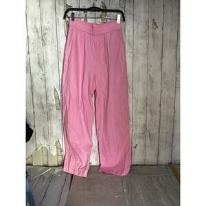 Double Zero Women’s High-Waisted Wide-Leg Pants Bubblegum Pink Small